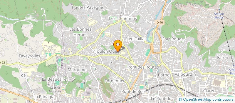 localisation de l'entreprise MONSIEUR ROLAND CAZAUX  TOULON