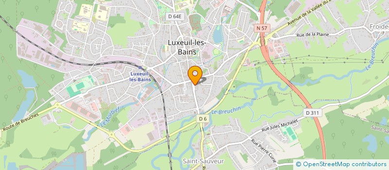 localisation de l'entreprise MONSIEUR ROLAND CHAMAGNE à LUXEUIL-LES-BAINS