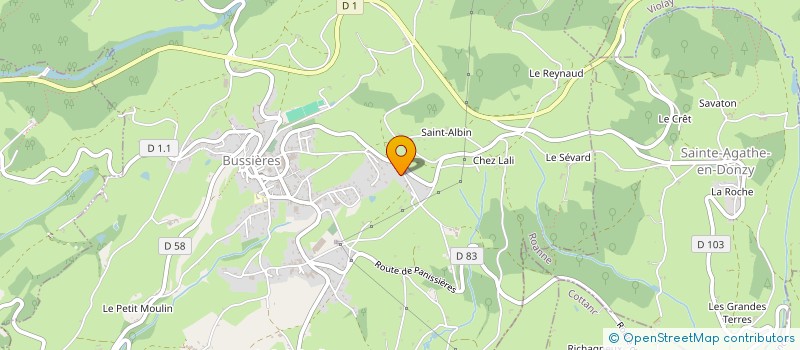 localisation de l'entreprise MONSIEUR ROLAND CHAZELLE à BUSSIERES