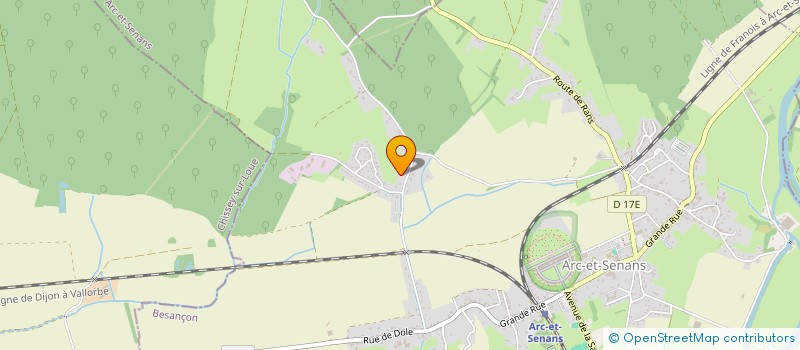 localisation de l'entreprise MONSIEUR ROLAND CHOFFEL  ARC-ET-SENANS