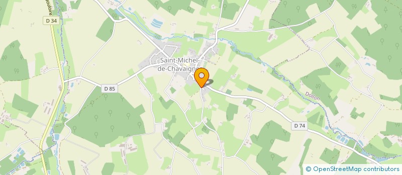 localisation de l'entreprise MONSIEUR ROLAND COURANT  SAINT-MICHEL-DE-CHAVAIGNES