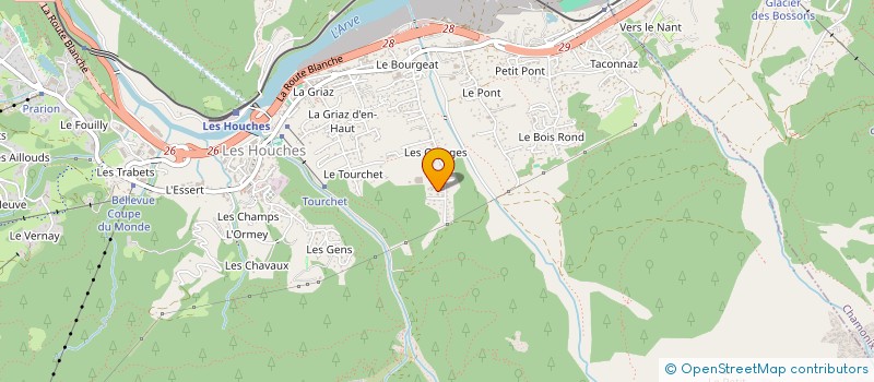 localisation de l'entreprise MONSIEUR ROLAND CRETTON à LES HOUCHES