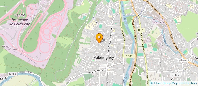 localisation de l'entreprise MONSIEUR ROLAND CUENOT  VALENTIGNEY