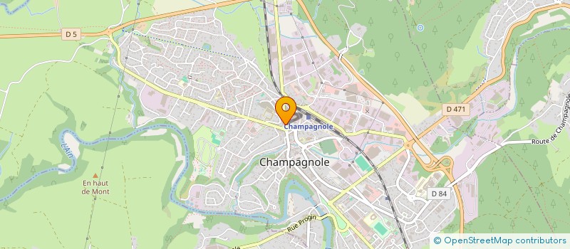 localisation de l'entreprise MONSIEUR ROLAND CUYNET  CHAMPAGNOLE