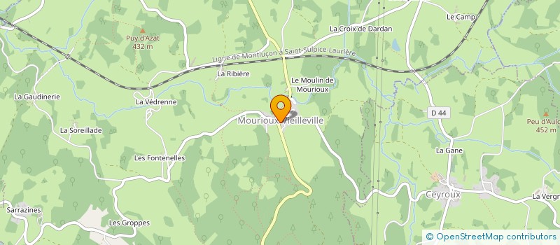 localisation de l'entreprise MONSIEUR ROLAND DAVID  MOURIOUX-VIEILLEVILLE