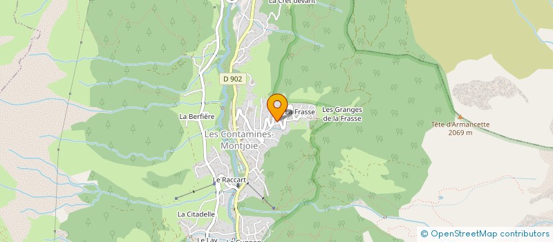 localisation de l'entreprise MONSIEUR ROLAND DECHAUMES à LES CONTAMINES MONTJOIE