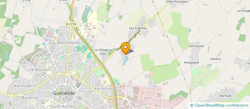 localisation de l'entreprise MONSIEUR ROLAND DROGUEUX à GUERANDE