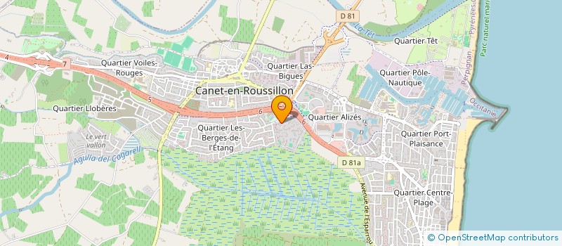 localisation de l'entreprise MONSIEUR ROLAND DUFRESNES  CANET-EN-ROUSSILLON