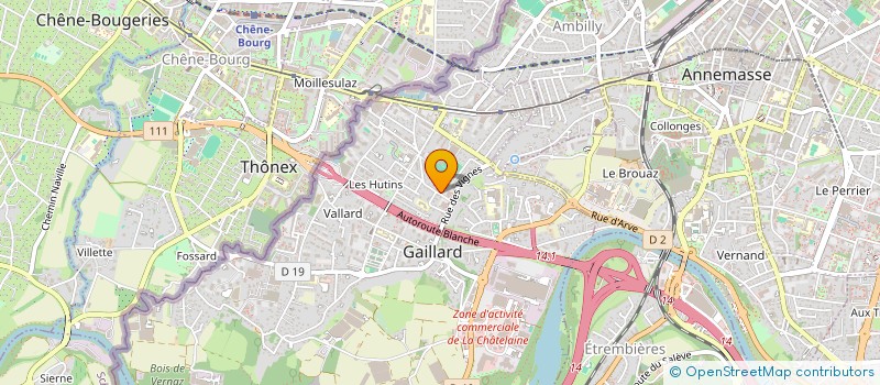 localisation de l'entreprise MONSIEUR ROLAND DUVERNAY à GAILLARD