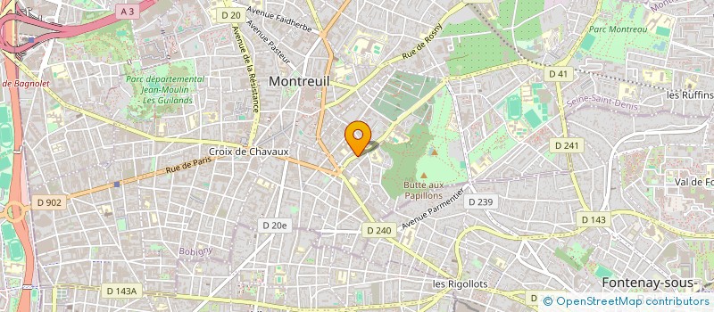 localisation de l'entreprise MONSIEUR ROLAND EDZARD à MONTREUIL