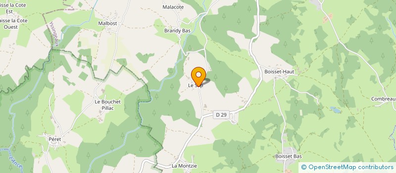 localisation de l'entreprise MONSIEUR ROLAND FOURNERIE à JULLIANGES