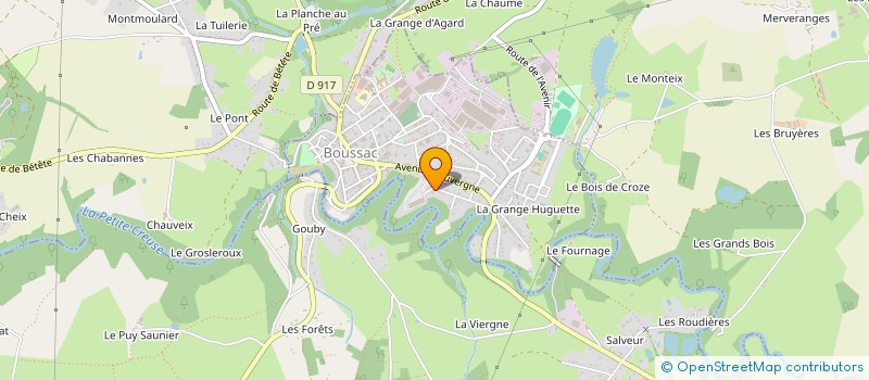 localisation de l'entreprise MONSIEUR ROLAND GADAIX à BOUSSAC