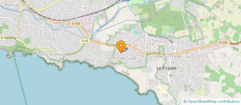 localisation de l'entreprise MONSIEUR ROLAND GAOUYER  LE PRADET