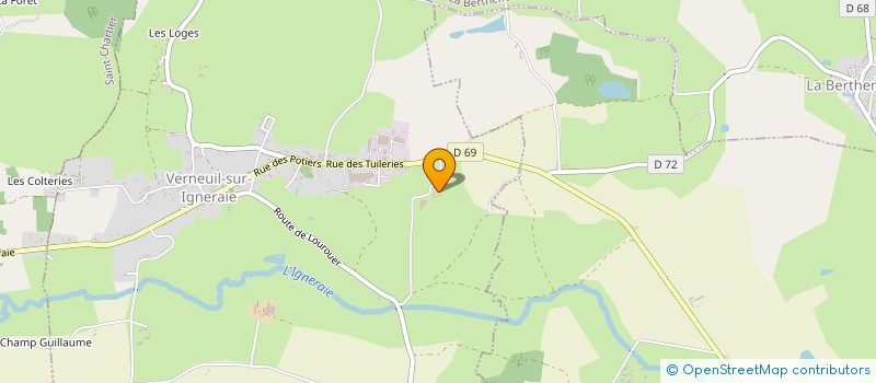 localisation de l'entreprise MONSIEUR ROLAND GIRAUD à VERNEUIL-SUR-IGNERAIE