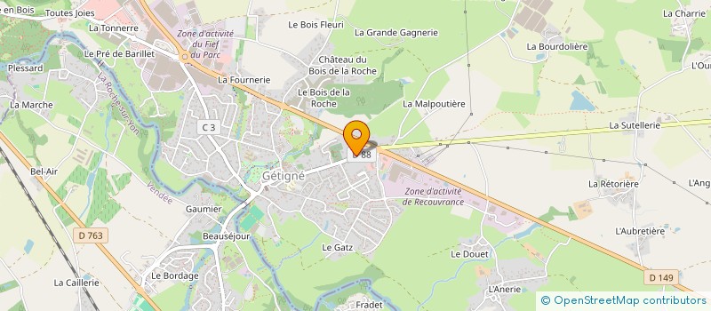 localisation de l'entreprise MONSIEUR ROLAND GOURAUD  GETIGNE