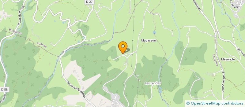 localisation de l'entreprise MONSIEUR ROLAND GOUTTE  ROZIER-EN-DONZY