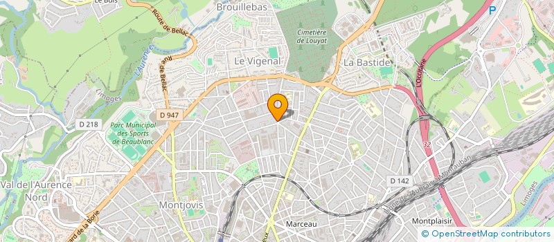 localisation de l'entreprise MONSIEUR ROLAND GRELLIER à LIMOGES