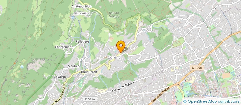 localisation de l'entreprise MONSIEUR ROLAND GRIGGION  CORENC