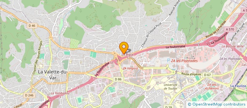 localisation de l'entreprise MONSIEUR ROLAND GROSSI  LA VALETTE-DU-VAR