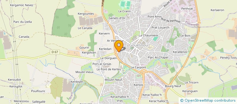 localisation de l'entreprise MONSIEUR ROLAND GUILLEMIN  GOUESNOU