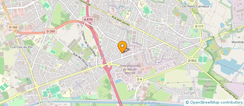 localisation de l'entreprise MONSIEUR ROLAND GUILLET  LES PONTS-DE-CE