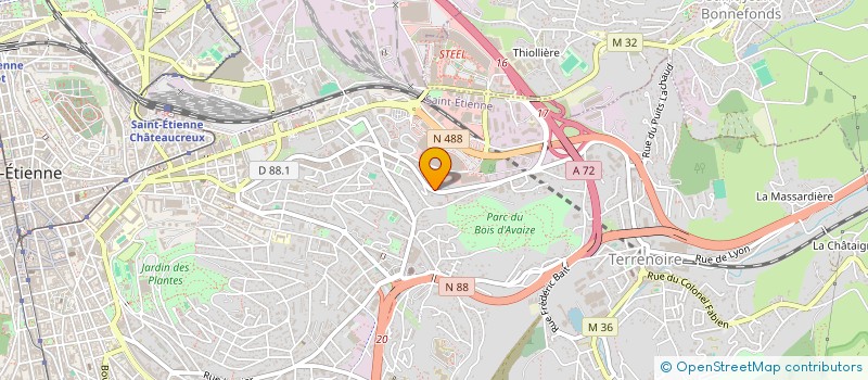 localisation de l'entreprise MONSIEUR ROLAND HANRIOT à SAINT-ETIENNE