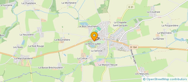 localisation de l'entreprise MONSIEUR ROLAND HARDEL  LES TOUCHES