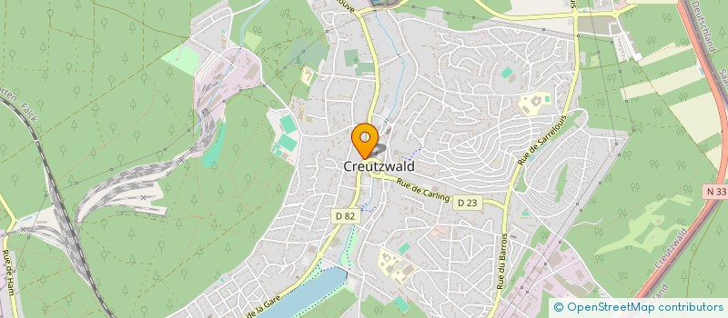 localisation de l'entreprise MONSIEUR ROLAND HENRY  CREUTZWALD