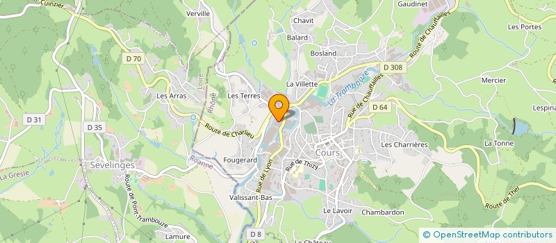 localisation de l'entreprise MONSIEUR ROLAND JALABERT  COURS