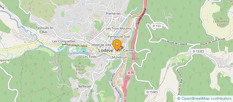 localisation de l'entreprise MONSIEUR ROLAND JULLIEN à LODEVE