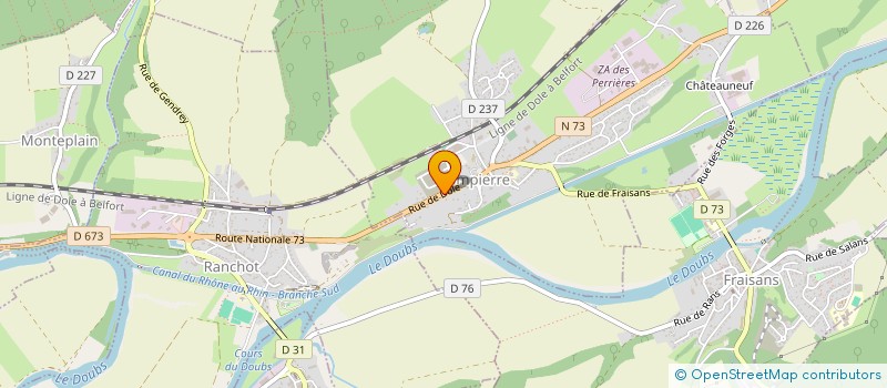 localisation de l'entreprise MONSIEUR ROLAND KLEEB à DAMPIERRE
