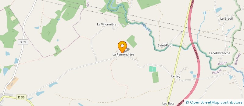 localisation de l'entreprise MONSIEUR ROLAND LAGOUTTE à PARNAC