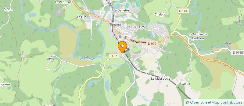 localisation de l'entreprise MONSIEUR ROLAND LAMOUREUX à BUGEAT