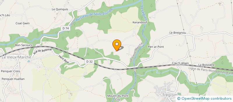 localisation de l'entreprise MONSIEUR ROLAND LE GALLIC  LE VIEUX-MARCHE