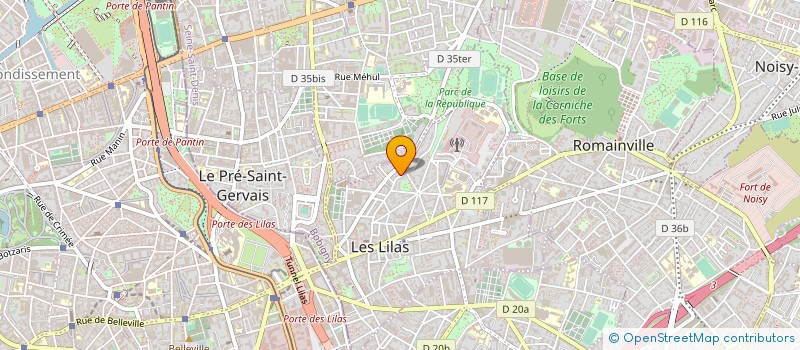 localisation de l'entreprise MONSIEUR ROLAND LECOUTEUX à LES LILAS