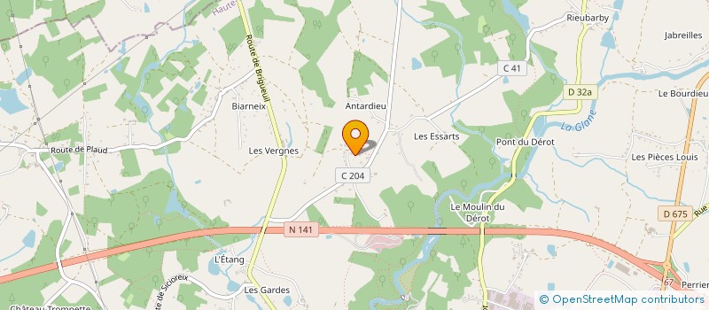 localisation de l'entreprise MONSIEUR ROLAND LUSSAT à SAINT-JUNIEN