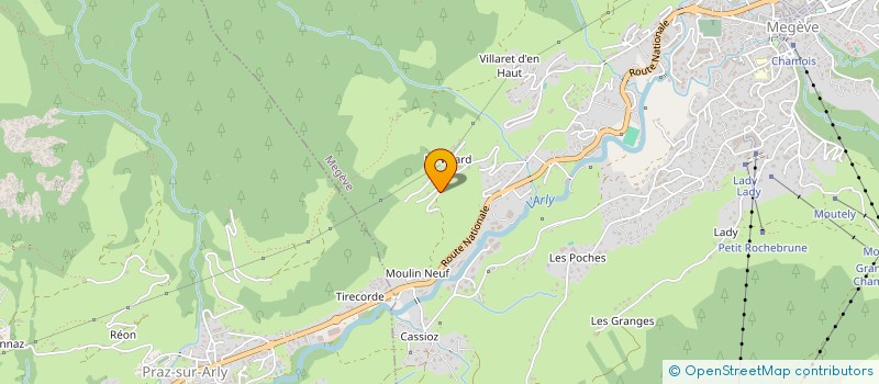 localisation de l'entreprise MONSIEUR ROLAND MAGNIN à MEGEVE