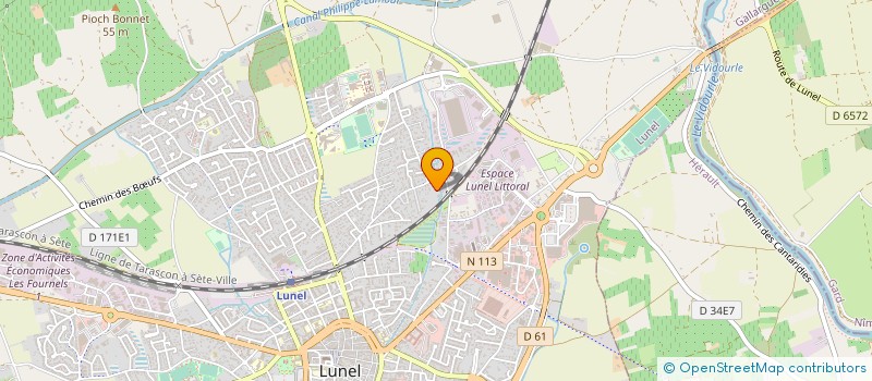 localisation de l'entreprise MONSIEUR ROLAND MARGARIA  LUNEL