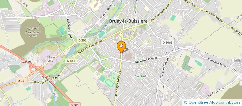 localisation de l'entreprise MONSIEUR ROLAND MARTIN à BRUAY-LA-BUISSIERE