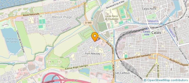 localisation de l'entreprise MONSIEUR ROLAND MATHIAS  CALAIS