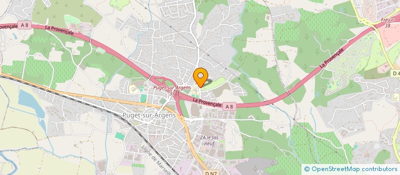 localisation de l'entreprise MONSIEUR ROLAND MENGUAL à PUGET-SUR-ARGENS