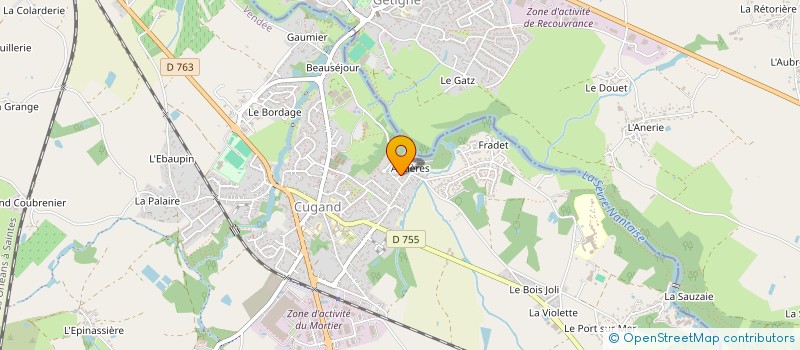localisation de l'entreprise MONSIEUR ROLAND MENORET à CUGAND