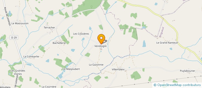 localisation de l'entreprise MONSIEUR ROLAND MONNERIE à SAULGOND