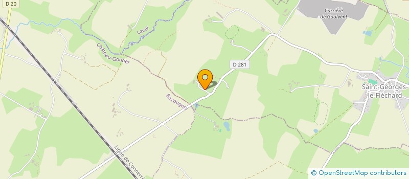 localisation de l'entreprise MONSIEUR ROLAND MOREAU  SAINT-GEORGES-LE-FLECHARD