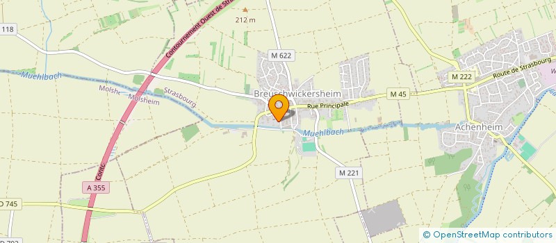 localisation de l'entreprise MONSIEUR ROLAND MULLER  BREUSCHWICKERSHEIM