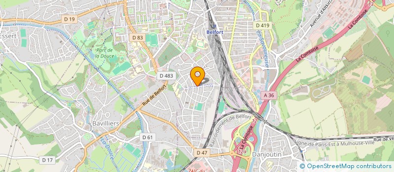 localisation de l'entreprise MONSIEUR ROLAND PALLA  BELFORT
