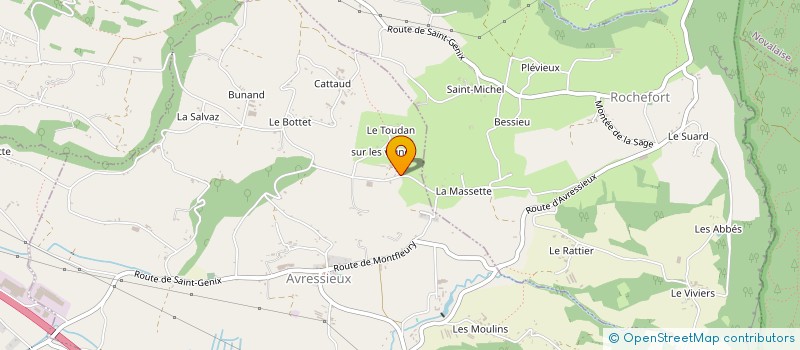 localisation de l'entreprise MONSIEUR ROLAND PELLISSIER à AVRESSIEUX
