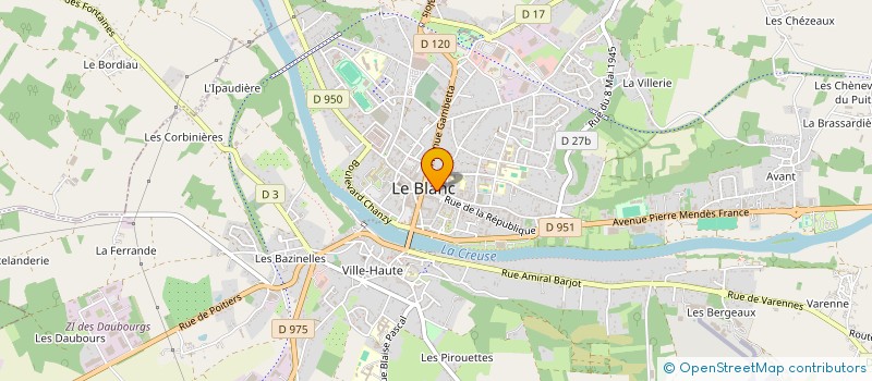 localisation de l'entreprise MONSIEUR ROLAND PERRIN à LE BLANC