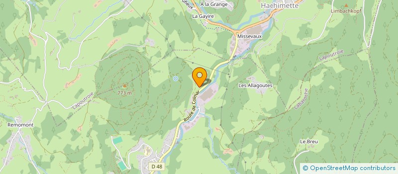 localisation de l'entreprise MONSIEUR ROLAND PETIDEMANGE  ORBEY