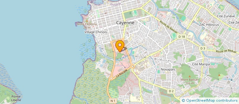 localisation de l'entreprise MONSIEUR ROLAND POLYCARPE  CAYENNE